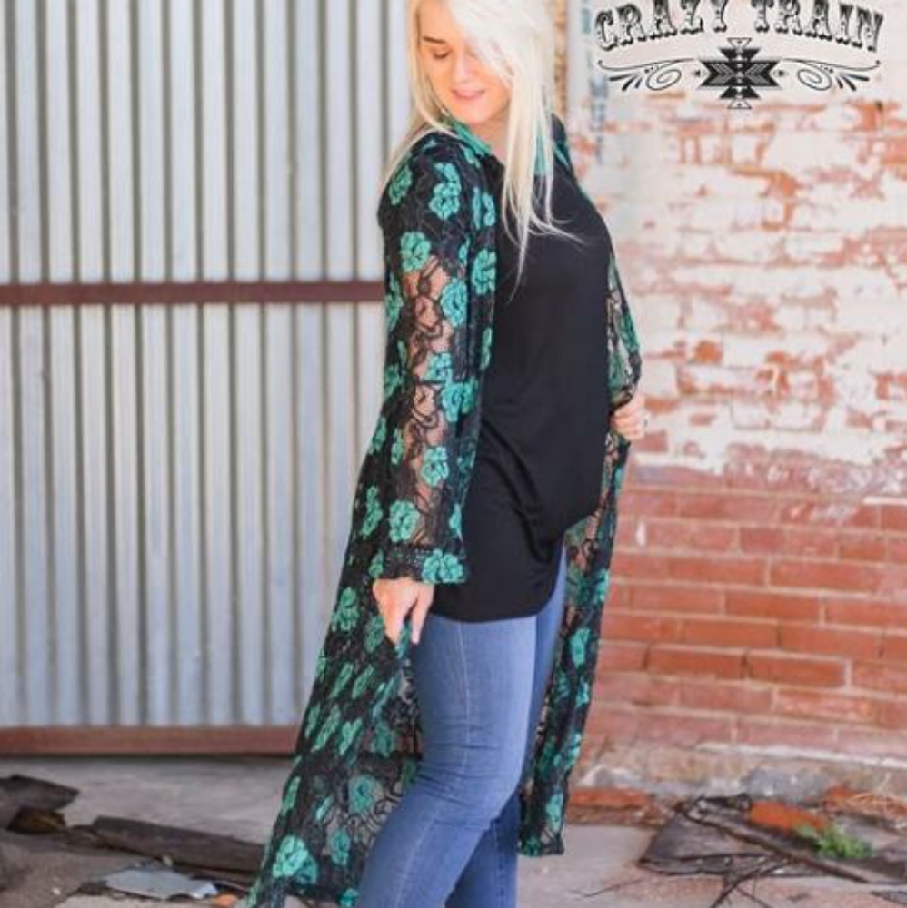 Crazy Train Laynee Lace Duster XL